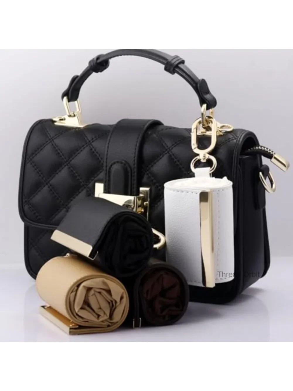 Foldable Tote Bag Keychain Large Capacity Portable Reusable Shopping Grocery